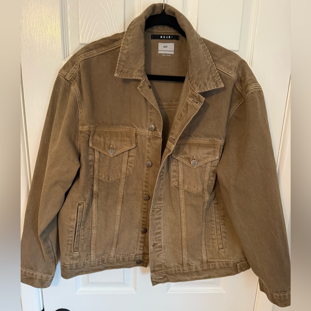 Ksubi Men’s Brown Denim Trucker Jacket Large